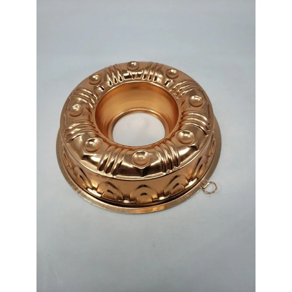 Copper Color Jello Gelatin Cake Ring Mold 3.5 Cups Hook Wall Decor MCM Vintage